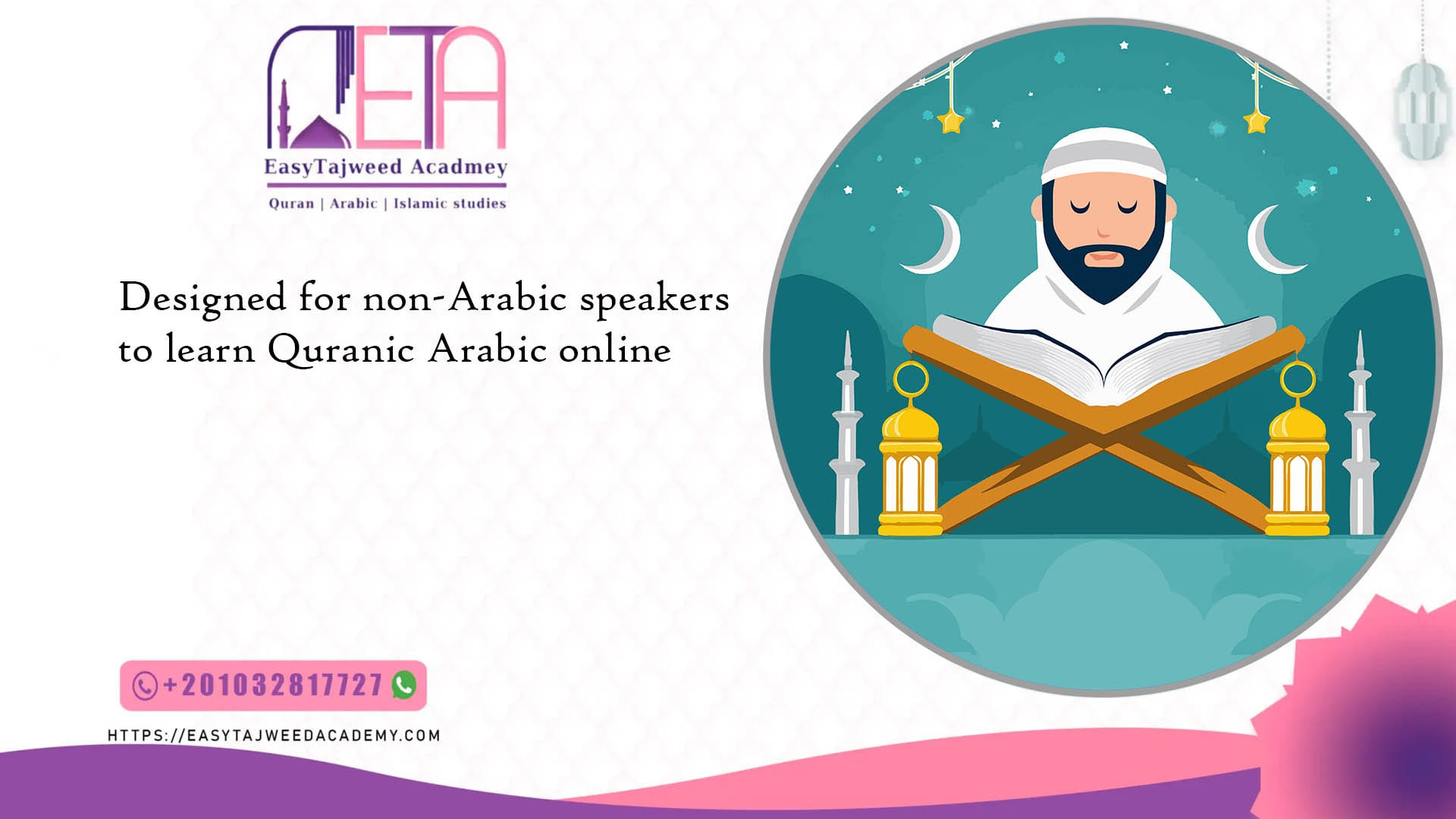 Designed for non‑Arabic speakers to learn Quranic Arabic online