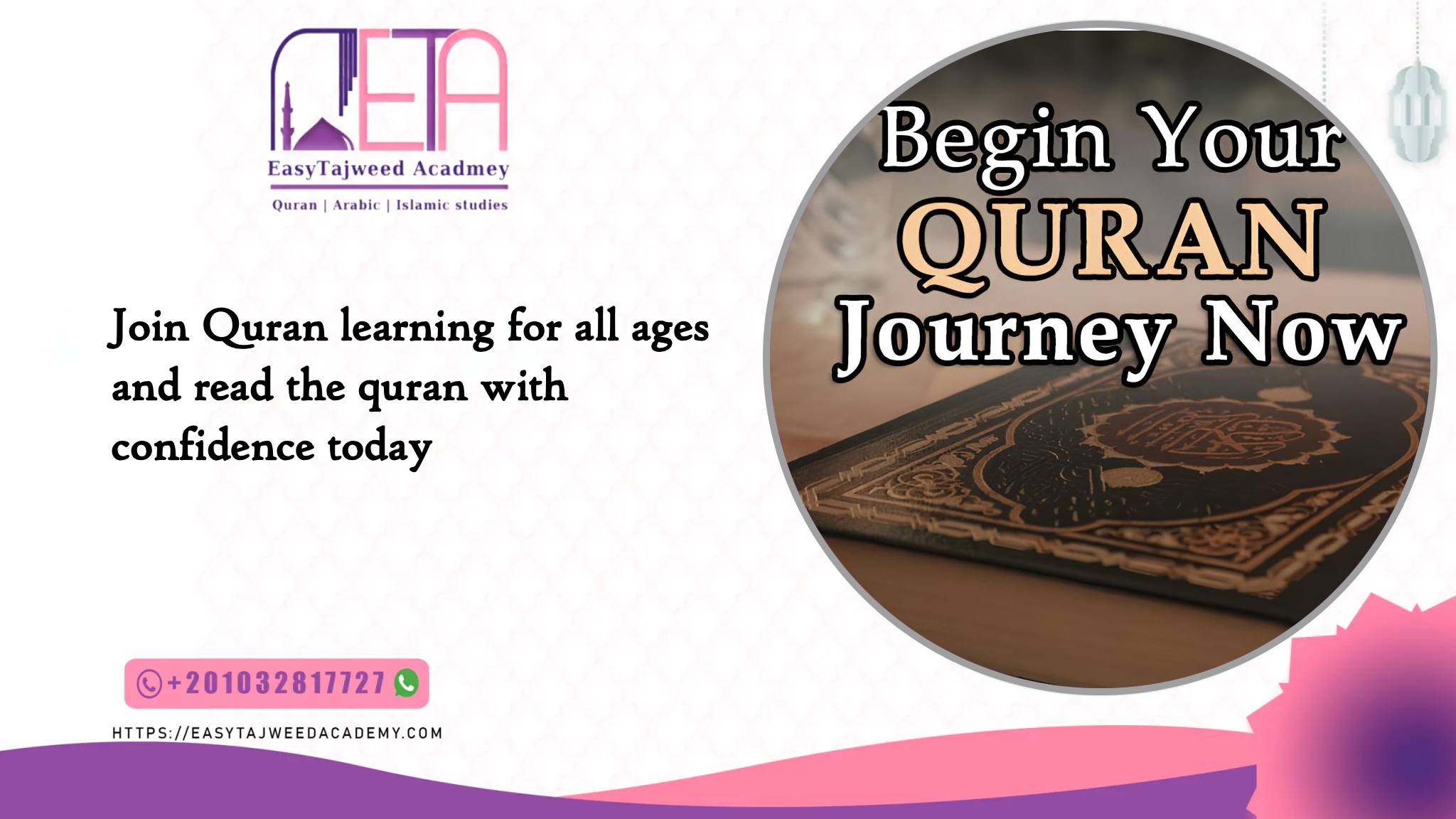 Join Quran learning for all ages and read the quran with confidence today