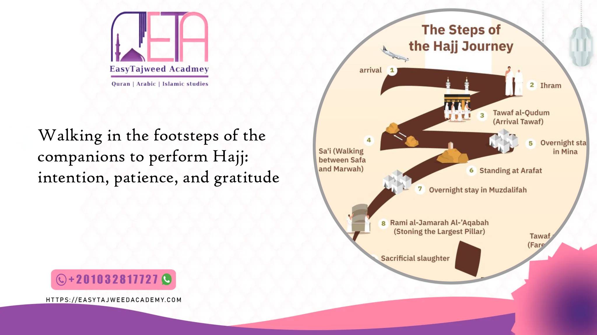 Walking in the footsteps of the companions to perform Hajj